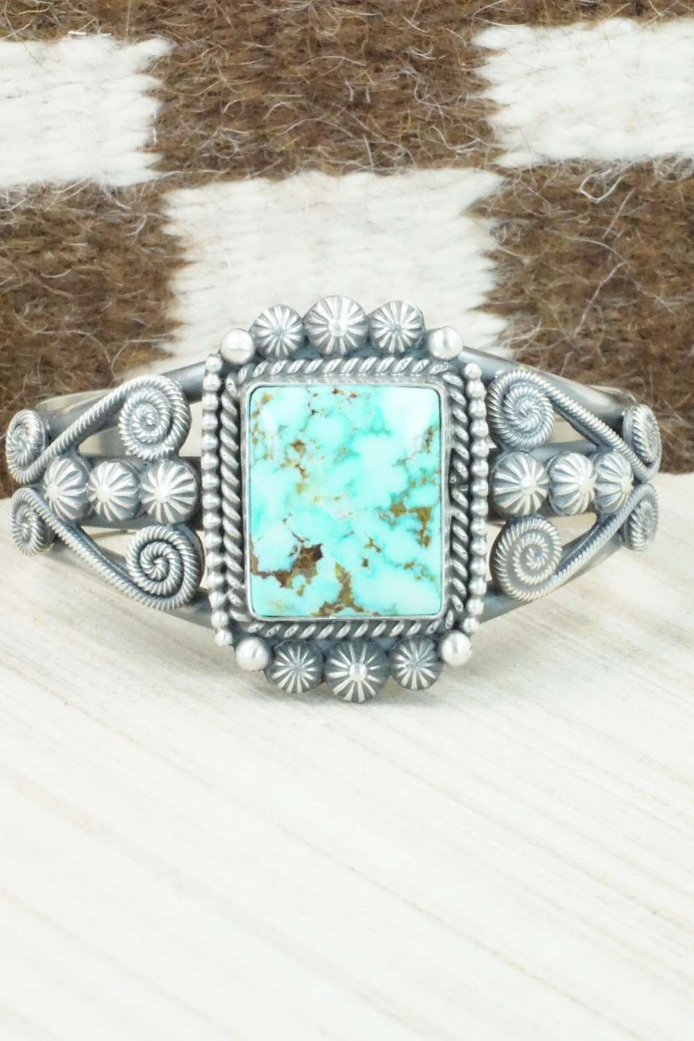 Turquoise & Sterling Silver Bracelet - Michael Calladitto