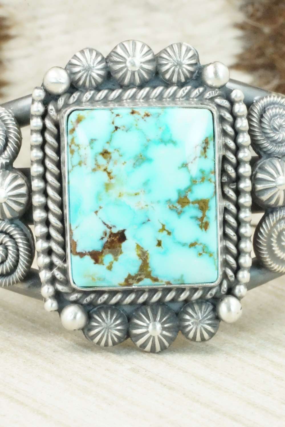 Turquoise & Sterling Silver Bracelet - Michael Calladitto