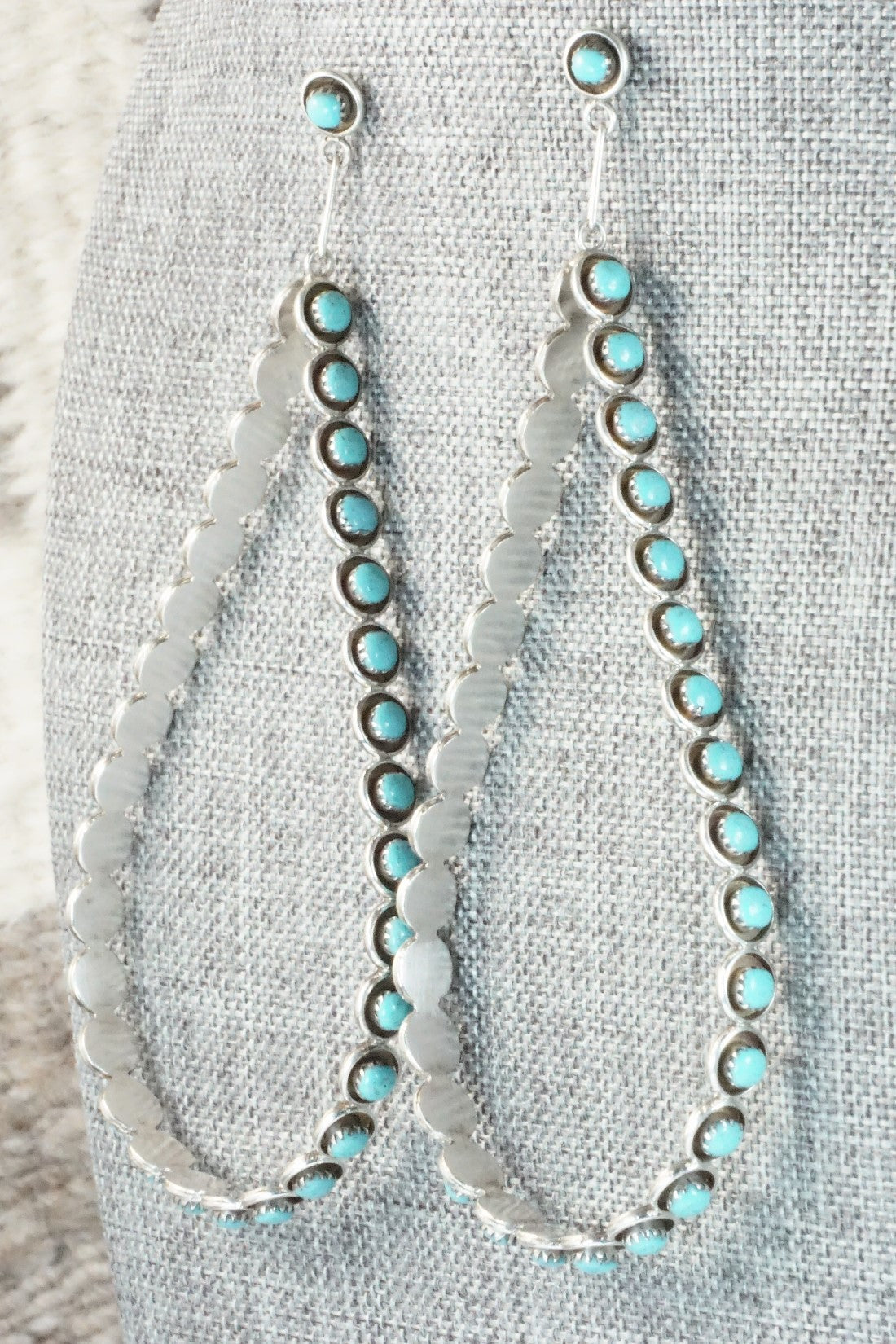 Turquoise & Sterling Silver Earrings - Dixie Booqua