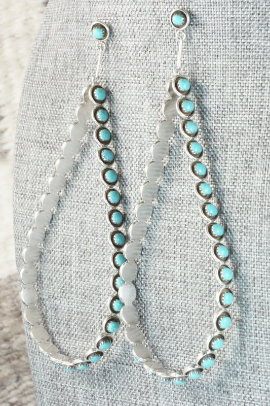 Turquoise & Sterling Silver Earrings - Dixie Booqua