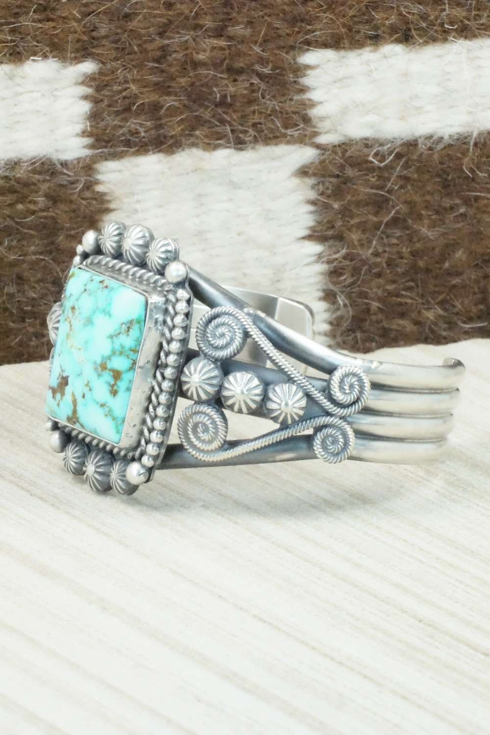 Turquoise & Sterling Silver Bracelet - Michael Calladitto