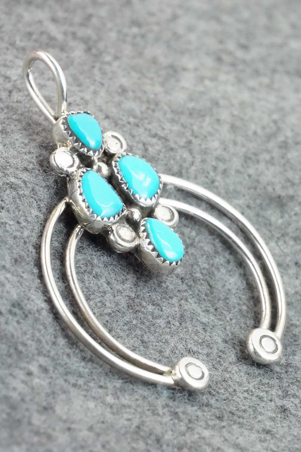 Turquoise & Sterling Silver Pendant - Priscilla Reeder