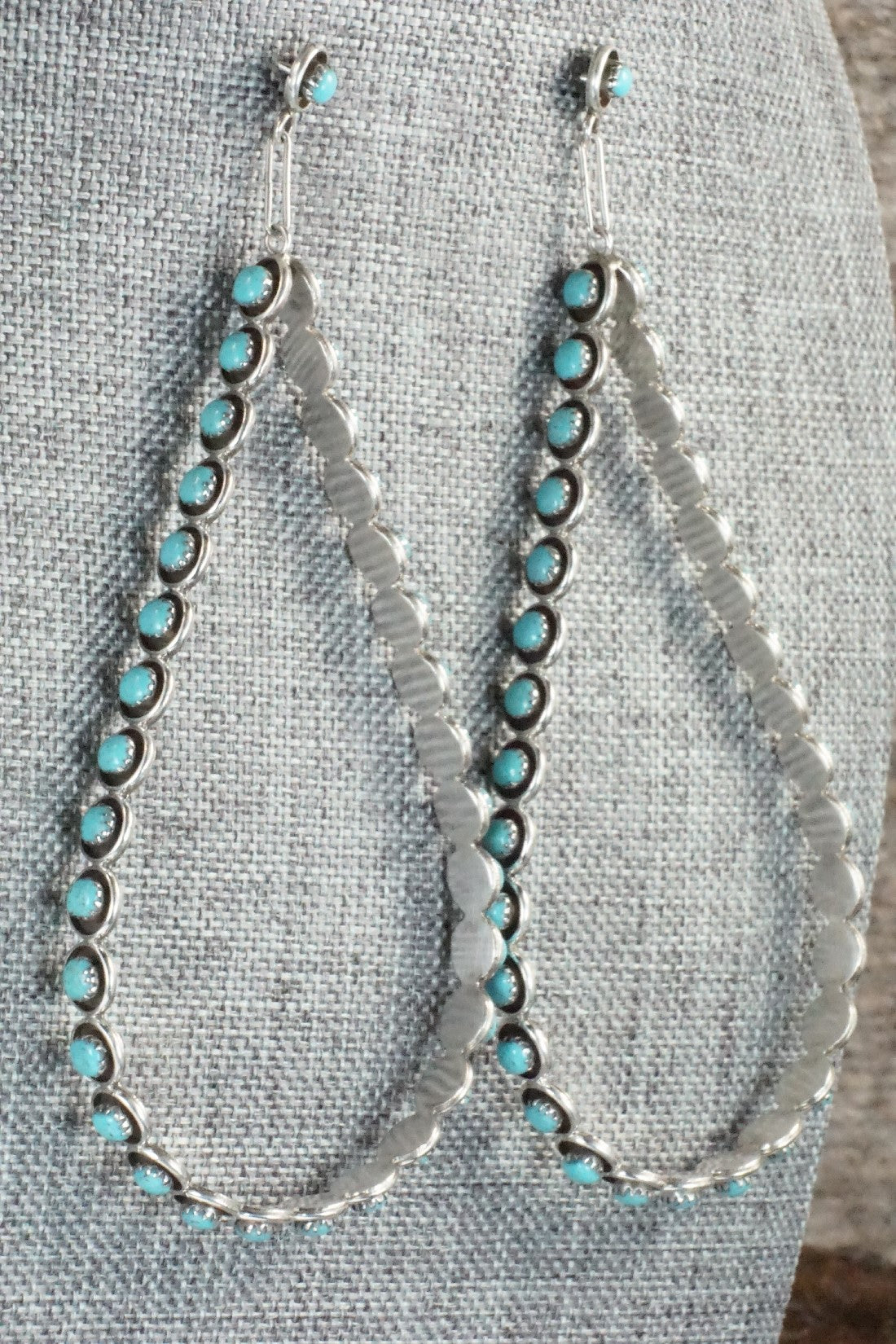 Turquoise & Sterling Silver Earrings - Dixie Booqua