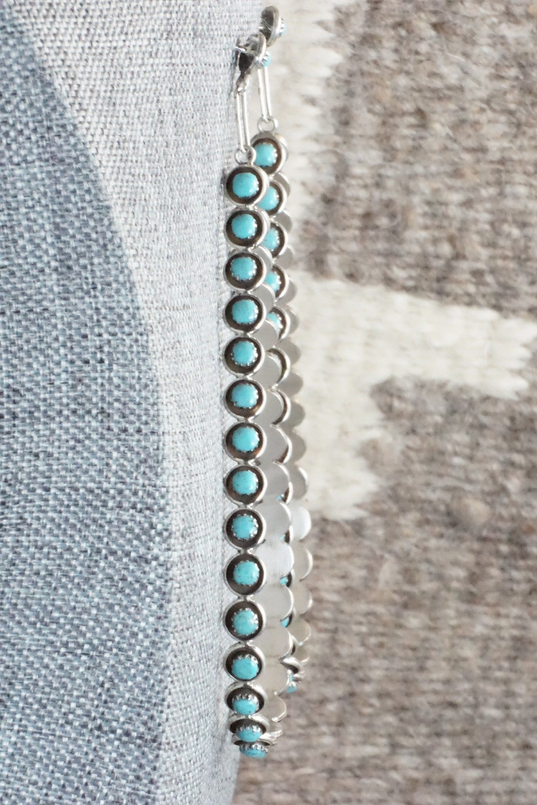 Turquoise & Sterling Silver Earrings - Dixie Booqua