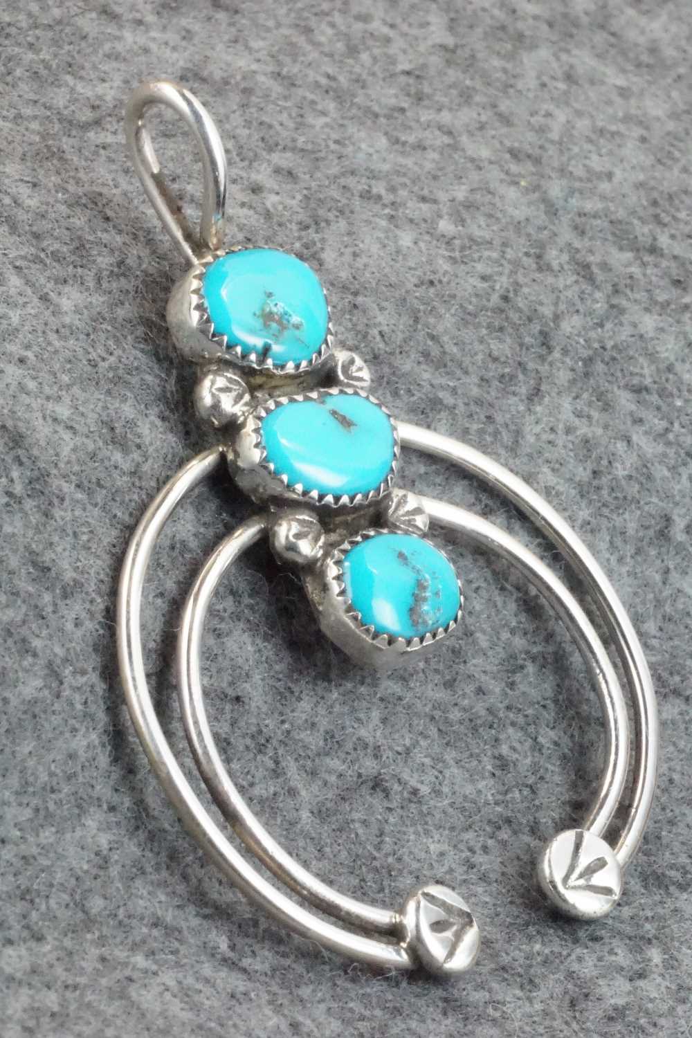 Turquoise & Sterling Silver Pendant - Priscilla Reeder