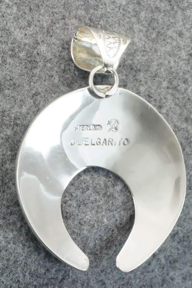 Turquoise & Sterling Silver Pendant - Jeremy Delgarito