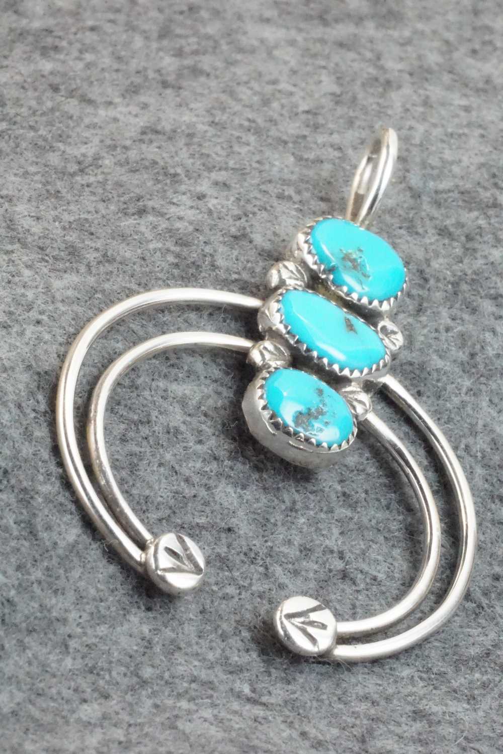 Turquoise & Sterling Silver Pendant - Priscilla Reeder