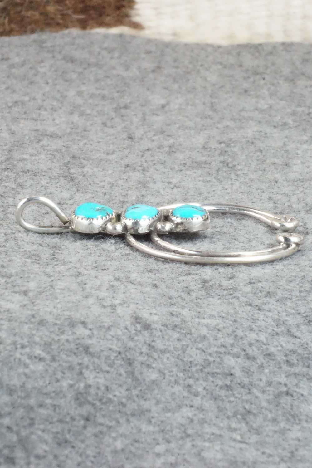 Turquoise & Sterling Silver Pendant - Priscilla Reeder