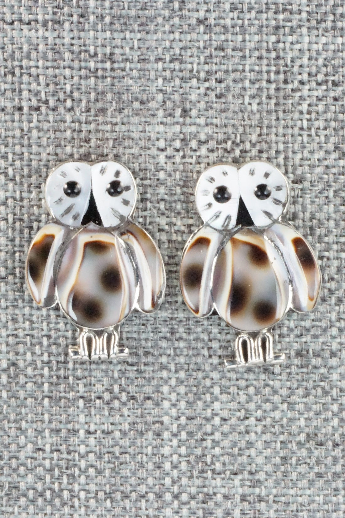 Mother of Pearl & Sterling Silver Earrings - Reginda Kallestewa