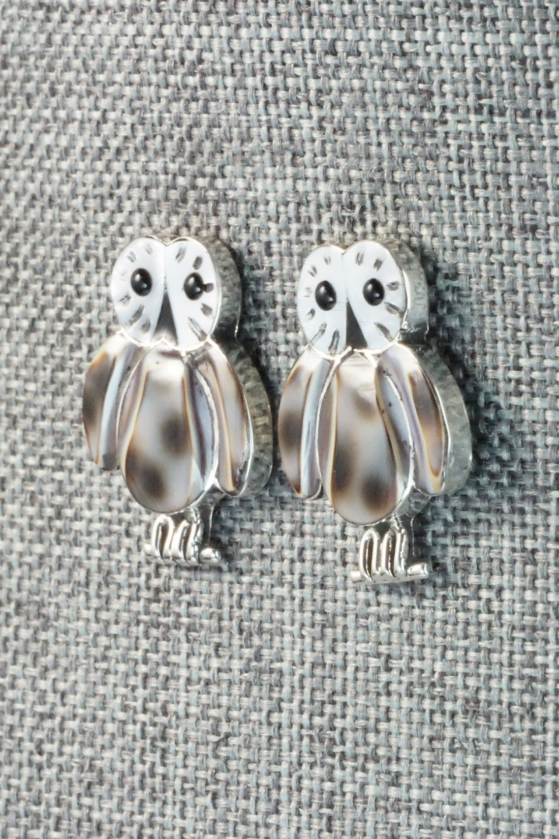 Mother of Pearl & Sterling Silver Earrings - Reginda Kallestewa
