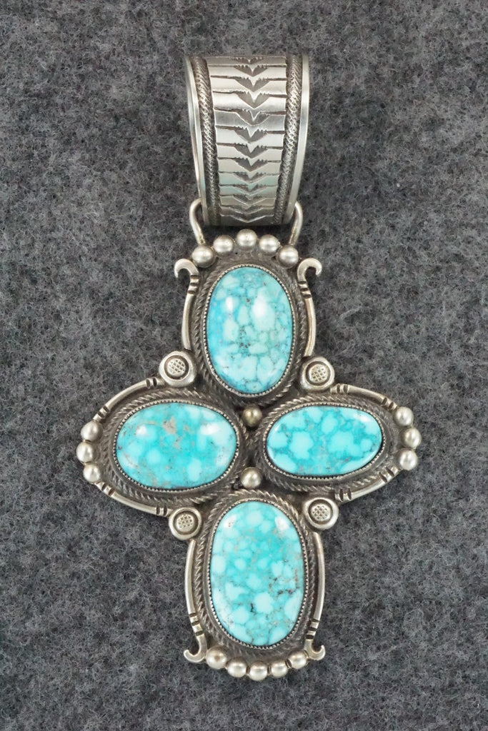 Turquoise & Sterling Silver Pendant - Calvin Martinez