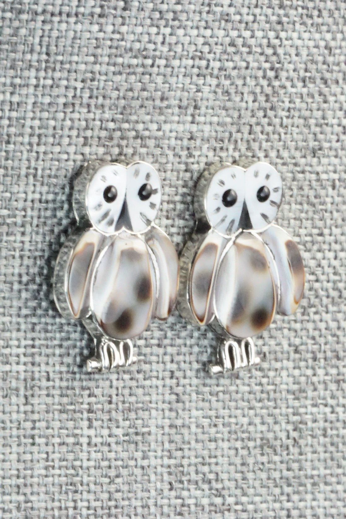Mother of Pearl & Sterling Silver Earrings - Reginda Kallestewa