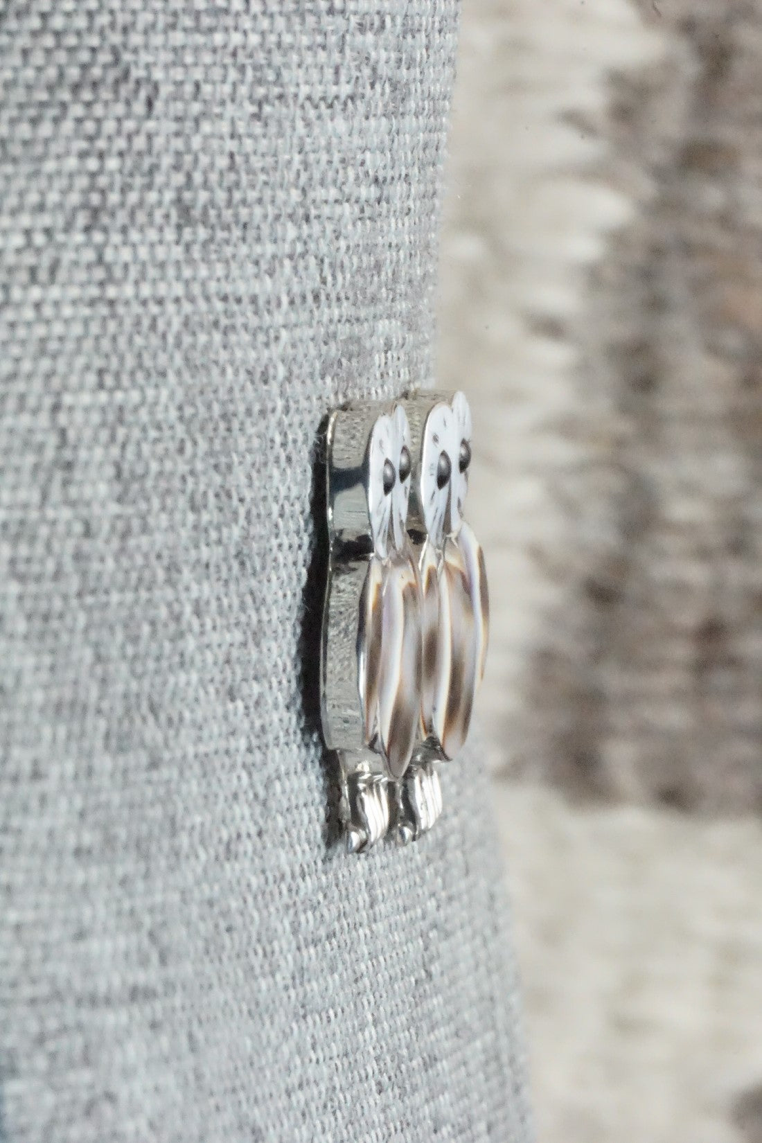 Mother of Pearl & Sterling Silver Earrings - Reginda Kallestewa