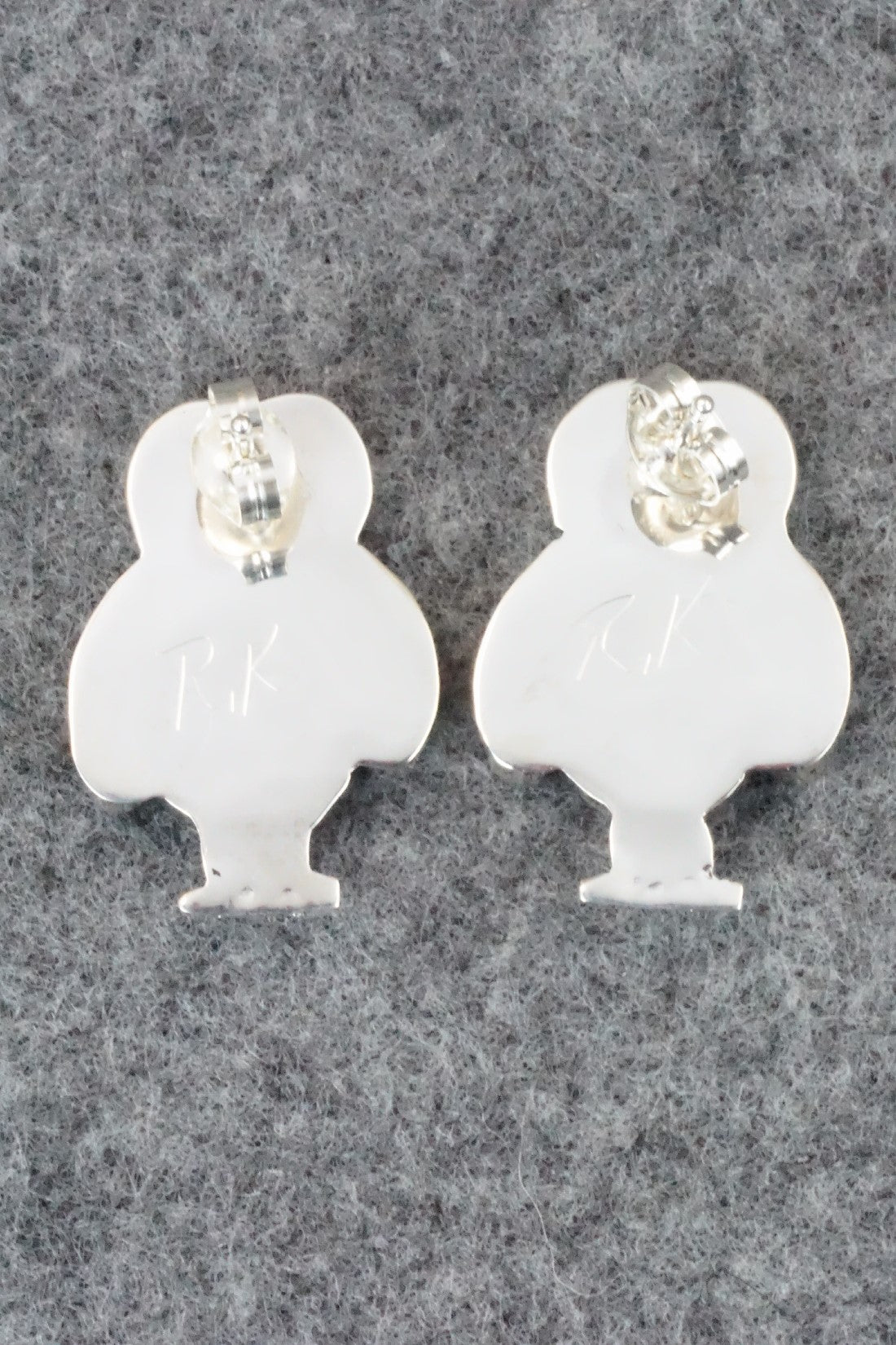 Mother of Pearl & Sterling Silver Earrings - Reginda Kallestewa