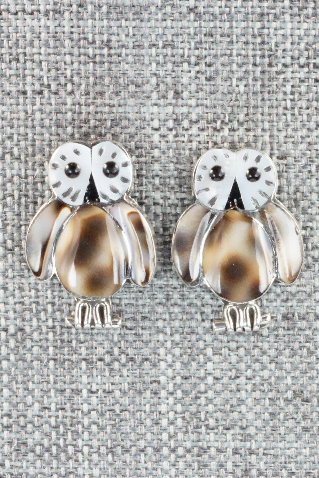 Mother of Pearl & Sterling Silver Earrings - Reginda Kallestewa