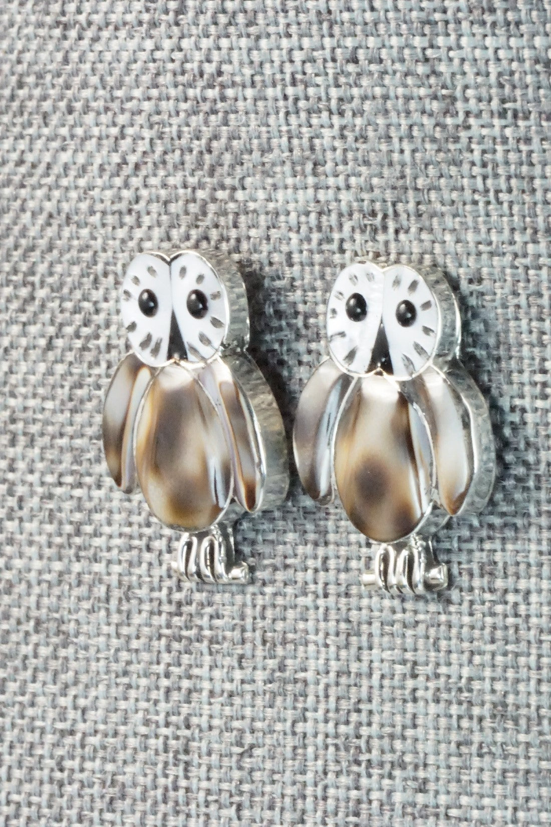 Mother of Pearl & Sterling Silver Earrings - Reginda Kallestewa