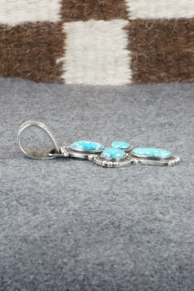 Turquoise & Sterling Silver Pendant - Calvin Martinez