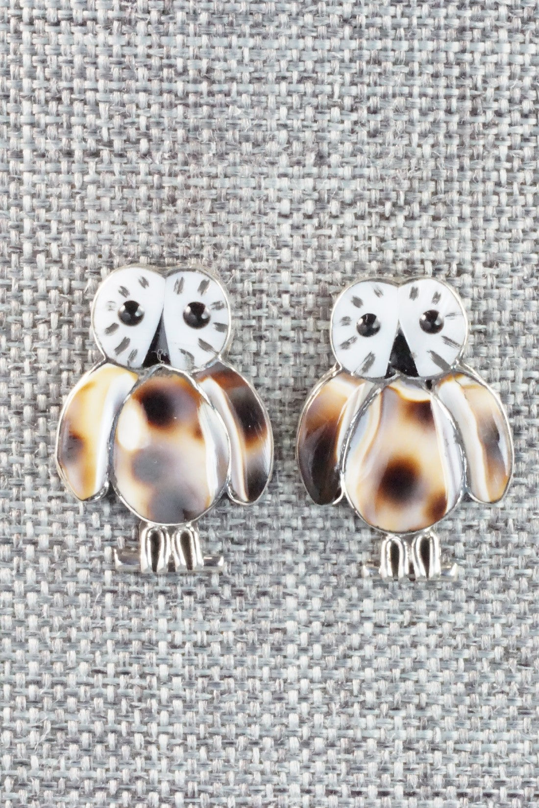 Mother of Pearl & Sterling Silver Earrings - Reginda Kallestewa