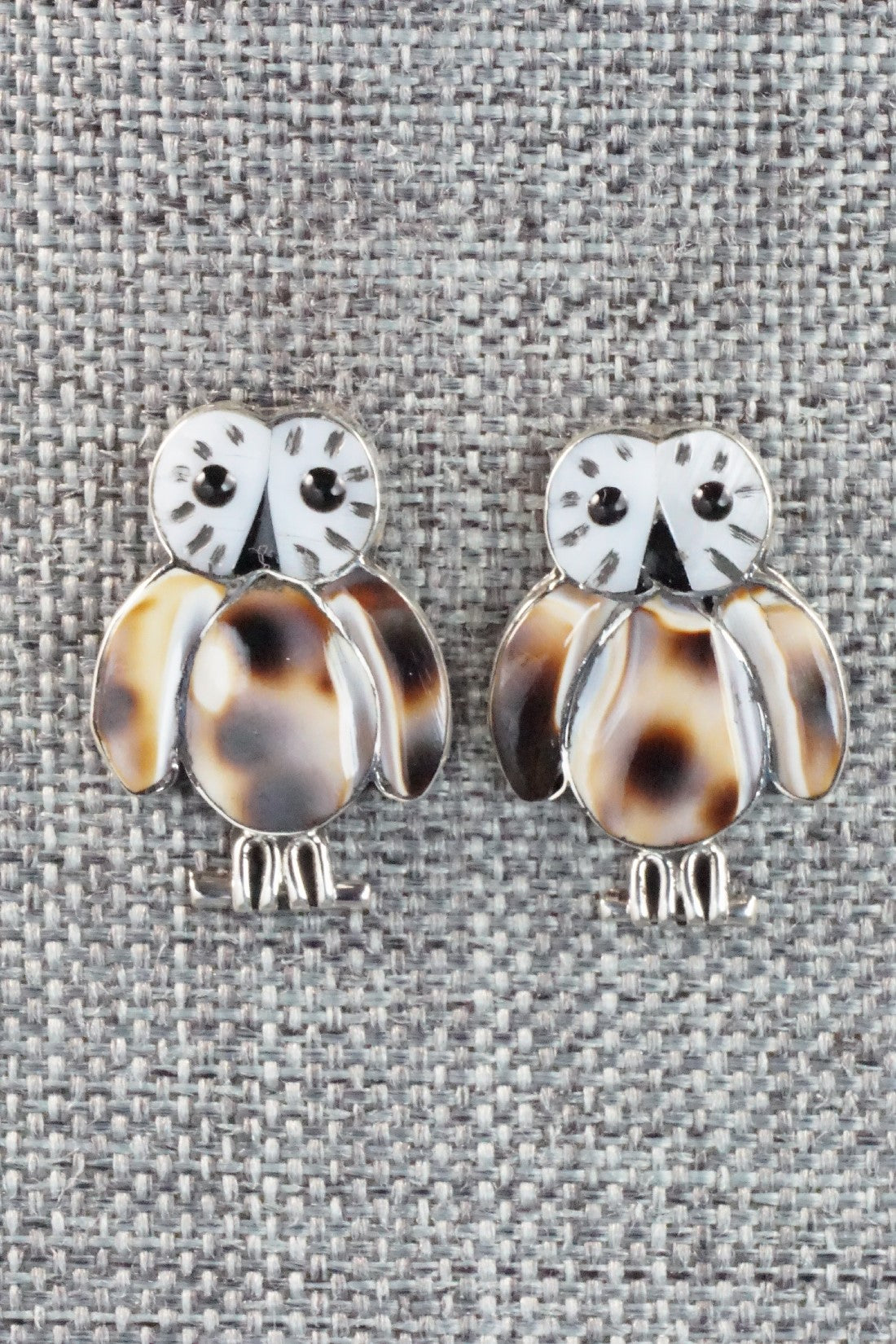 Mother of Pearl & Sterling Silver Earrings - Reginda Kallestewa