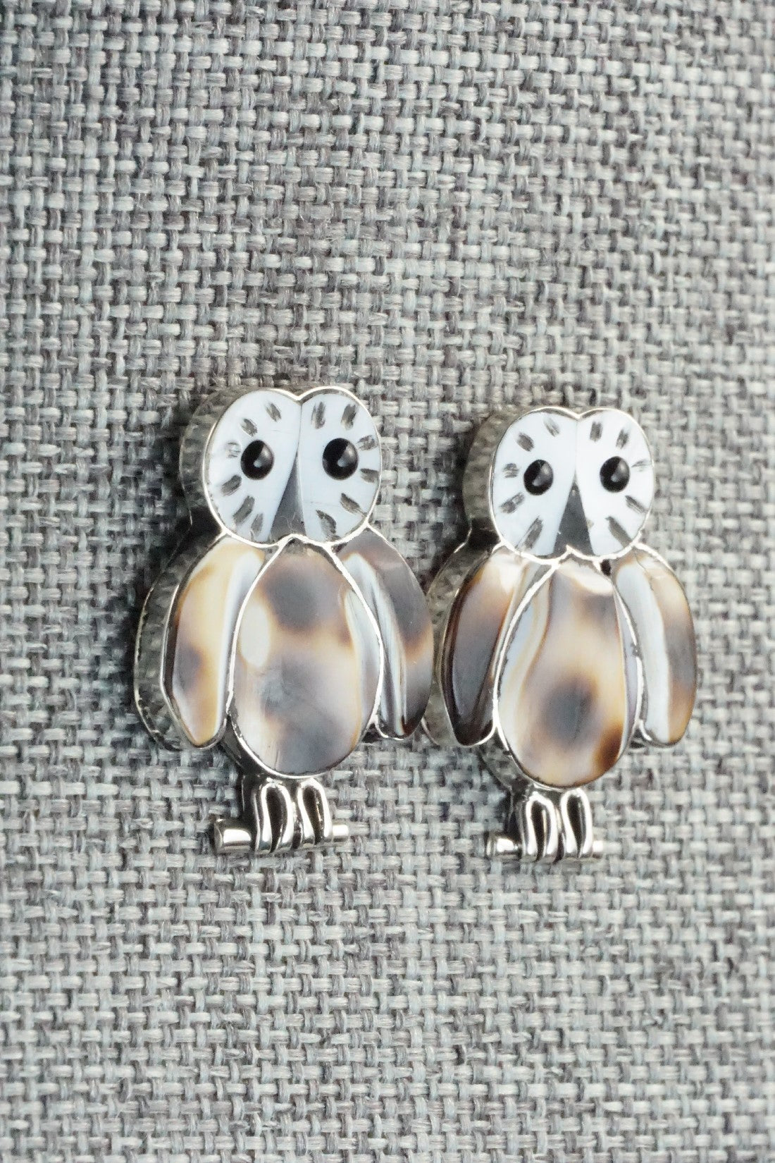 Mother of Pearl & Sterling Silver Earrings - Reginda Kallestewa