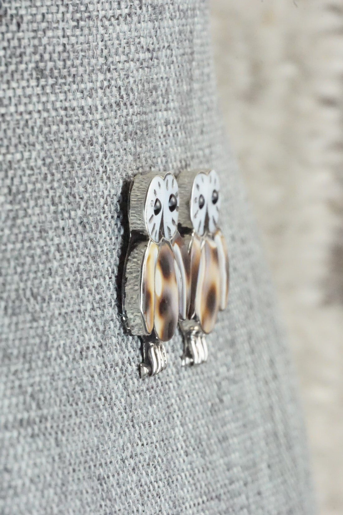 Mother of Pearl & Sterling Silver Earrings - Reginda Kallestewa