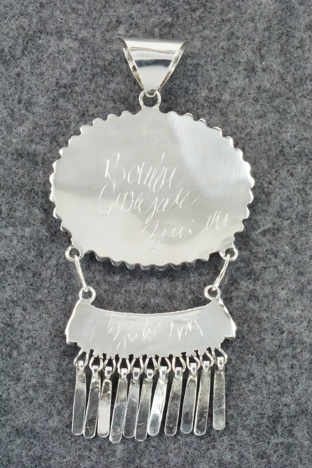 Coral & Sterling Silver Pendant - Barton Cooeyate