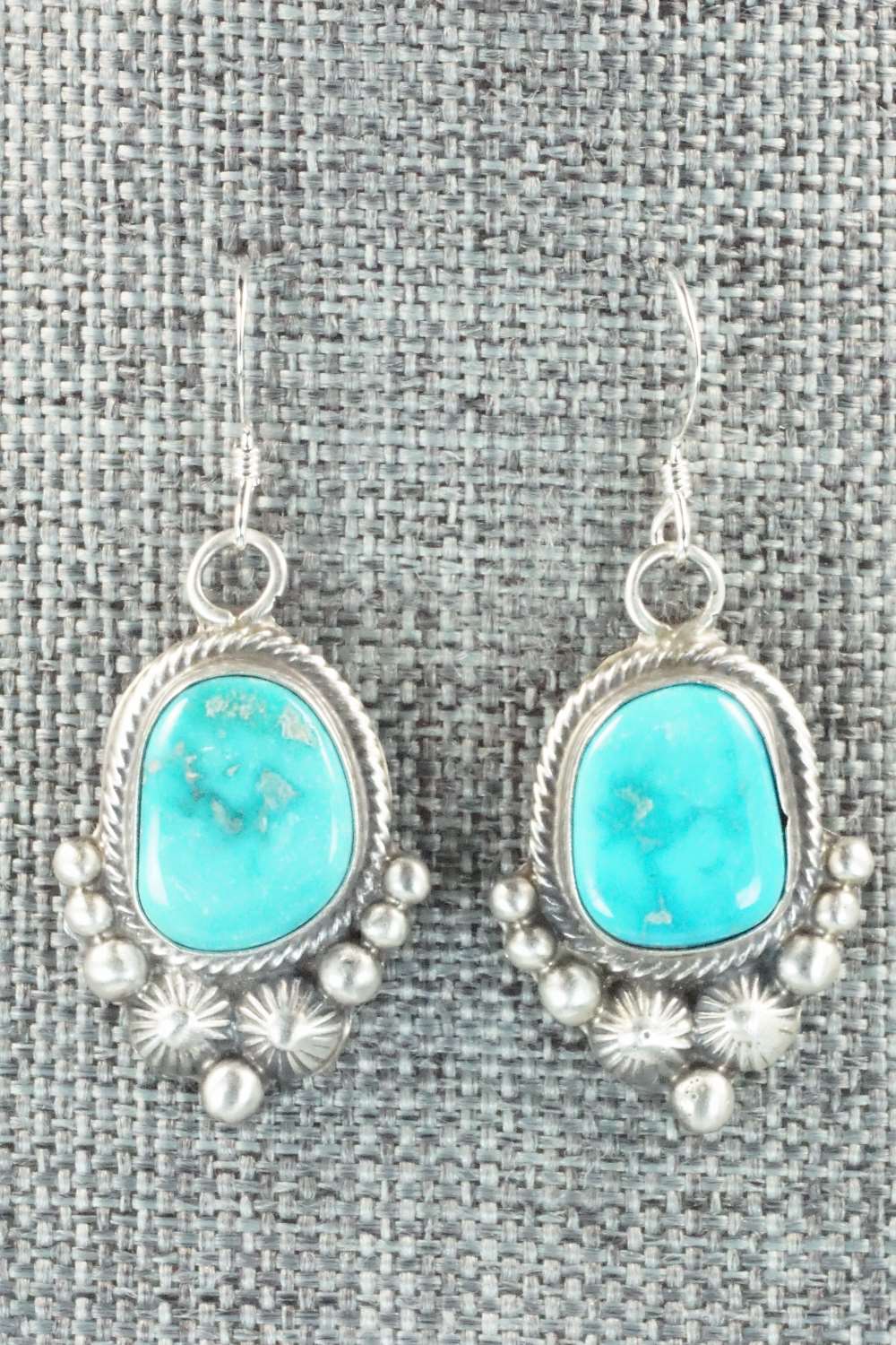 Turquoise & Sterling Silver Necklace and Earrings - Tom Lewis