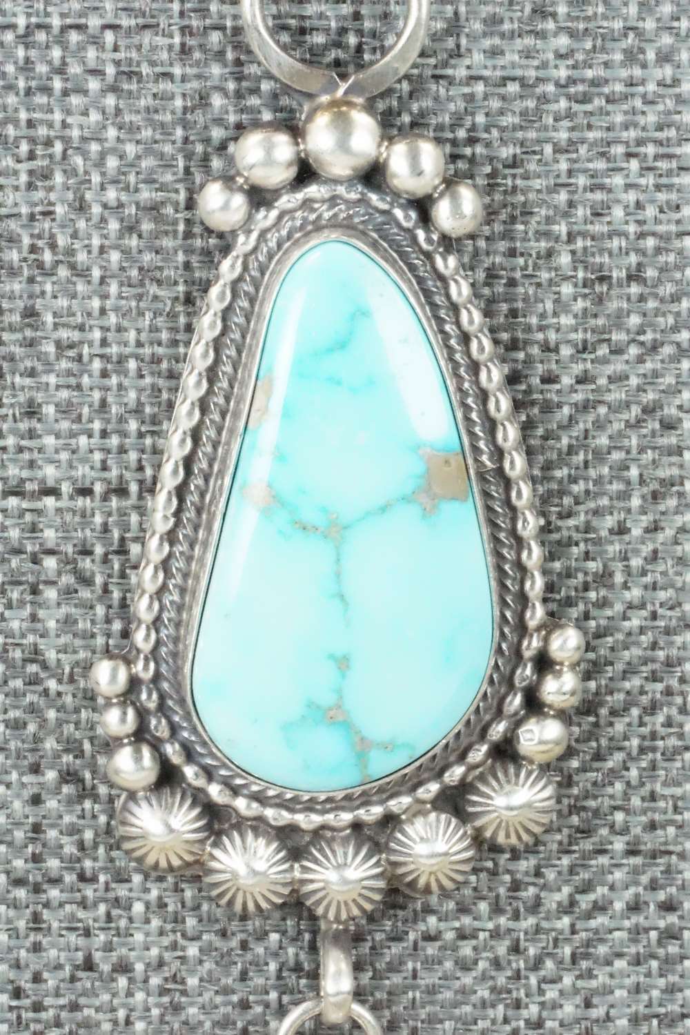 Turquoise & Sterling Silver Necklace and Earrings - Tom Lewis