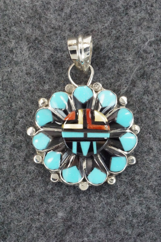 Multi Stone & Sterling Silver Pendant - Andrick Dewa