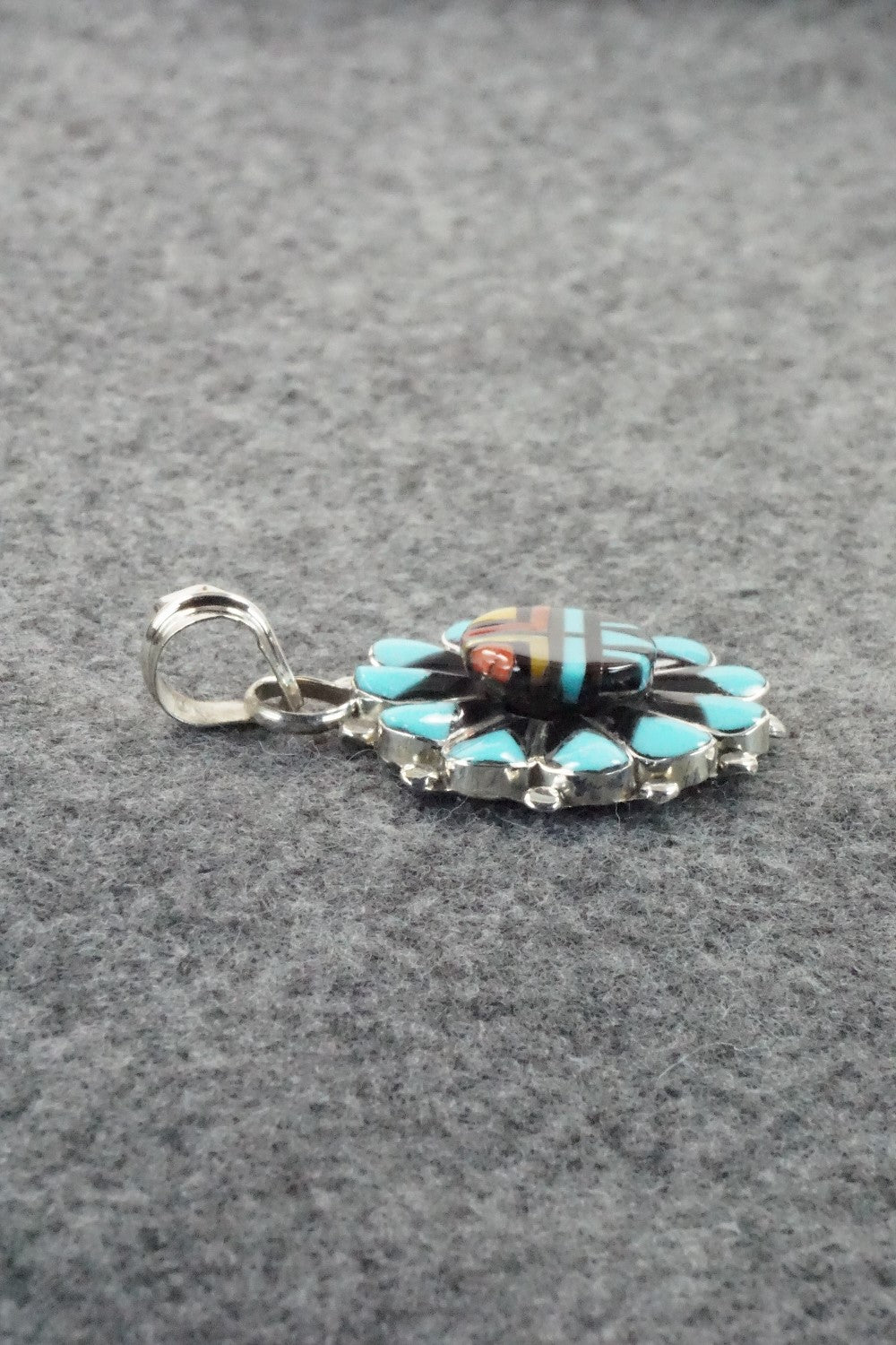Multi Stone & Sterling Silver Pendant - Andrick Dewa