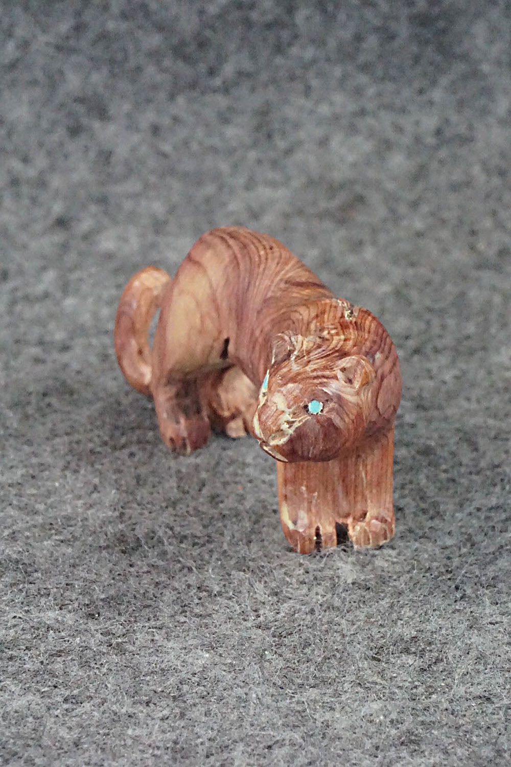Mountain Lion Zuni Fetish Carving - Cody Nastacio