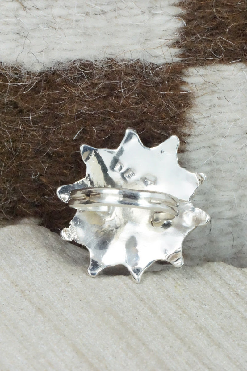 Multi Stone & Sterling Silver Ring - Andrick Dewa - Size 7