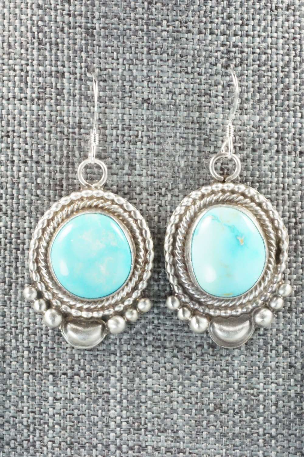 Turquoise & Sterling Silver Necklace and Earrings - Tom Lewis