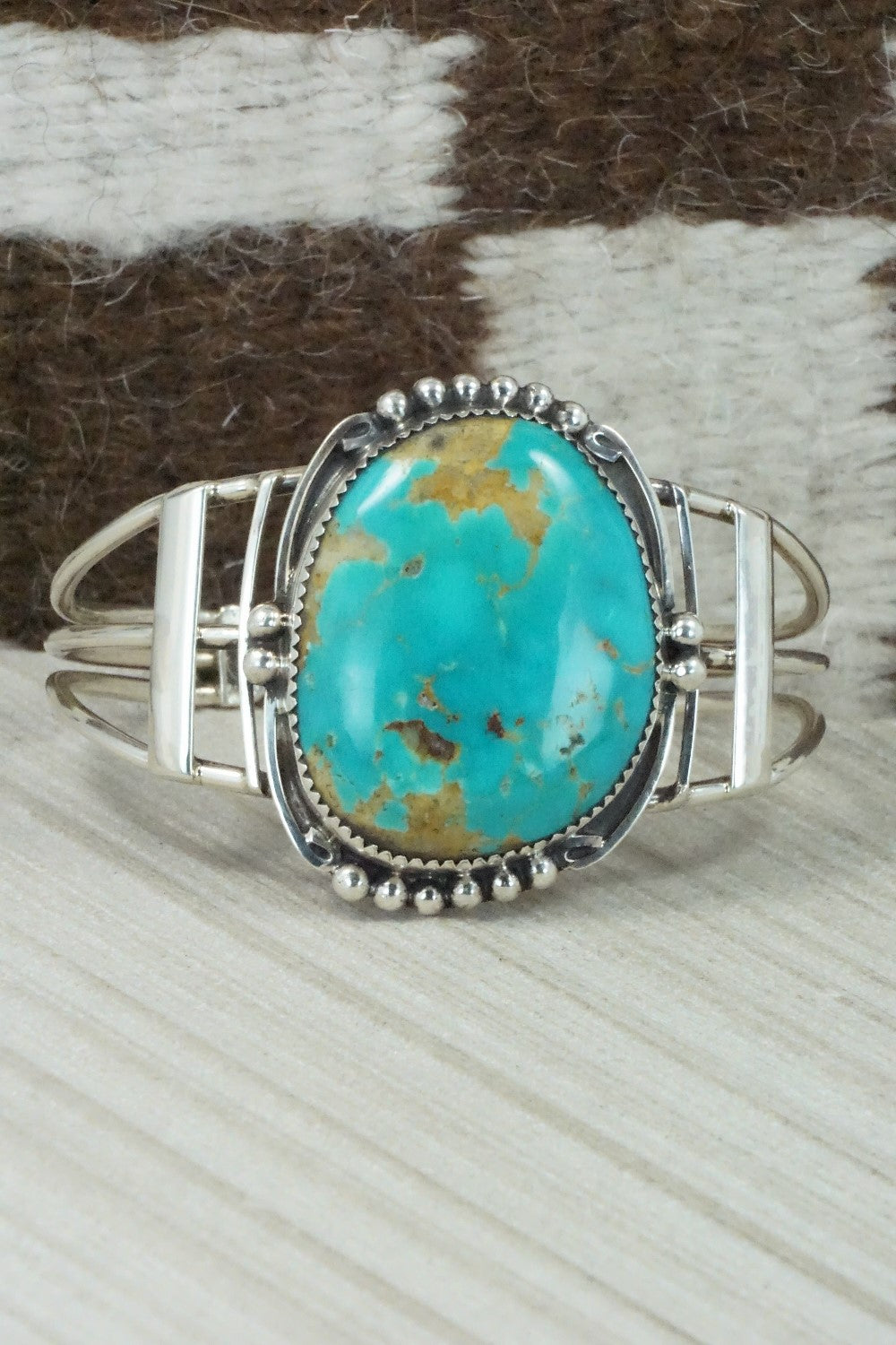 Turquoise & Sterling Silver Bracelet - Priscilla Reeder