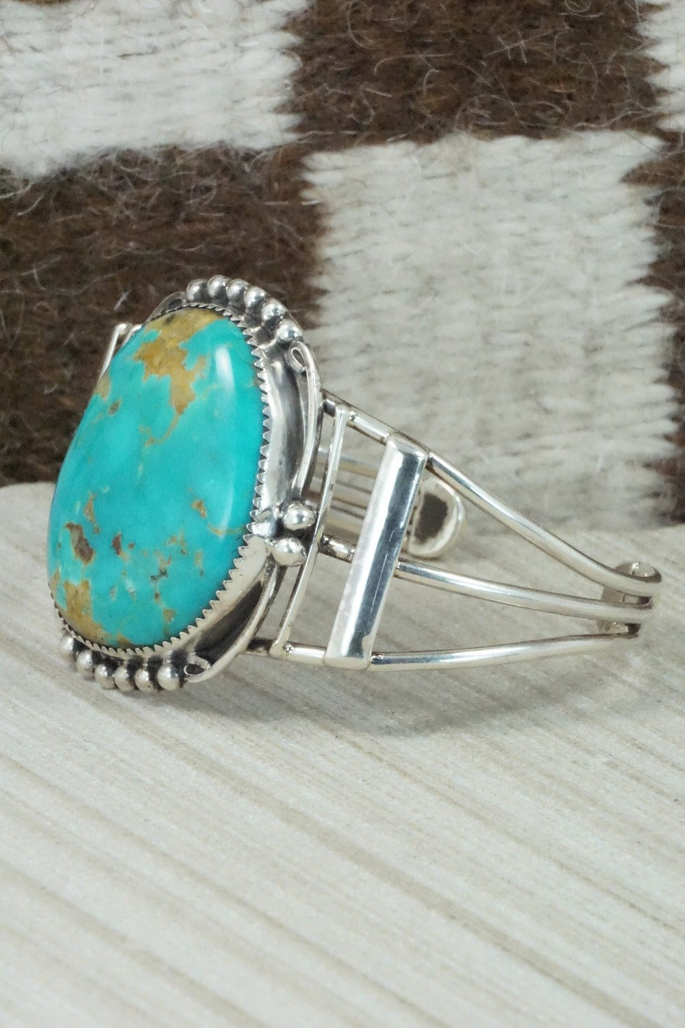 Turquoise & Sterling Silver Bracelet - Priscilla Reeder