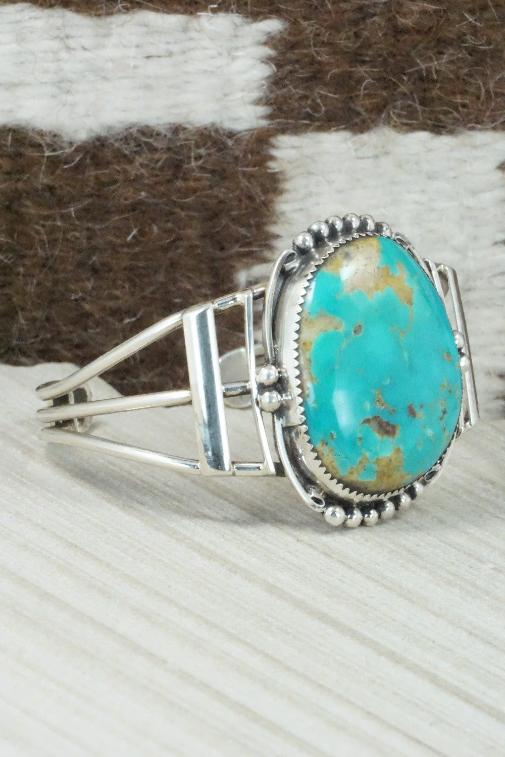 Turquoise & Sterling Silver Bracelet - Priscilla Reeder