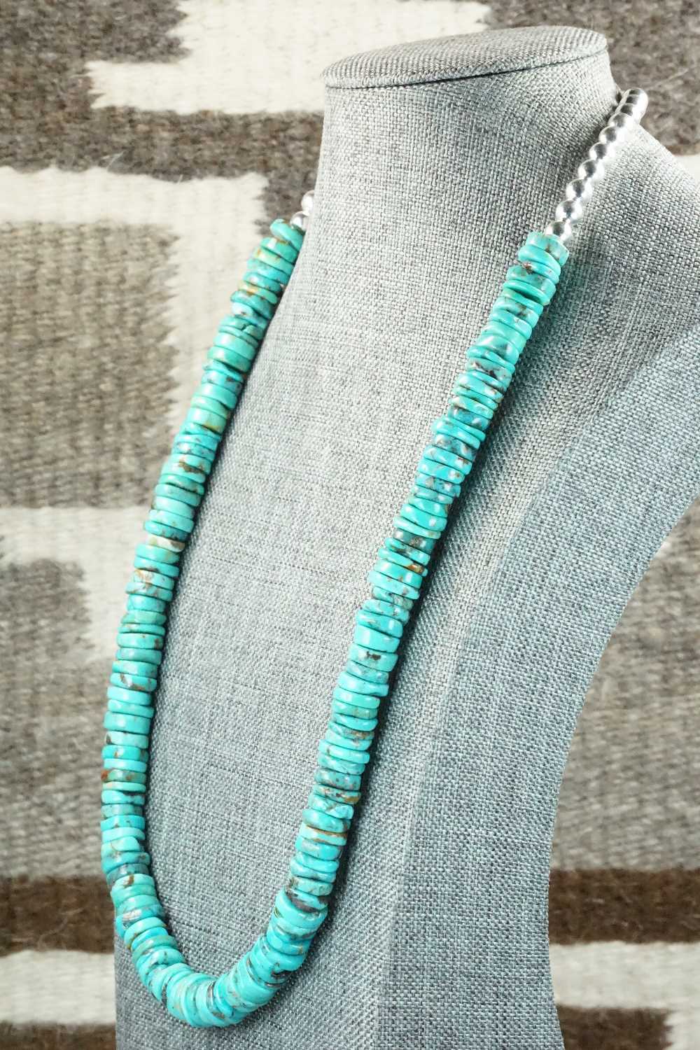 Turquoise & Sterling Silver Necklace - Doreen Jake