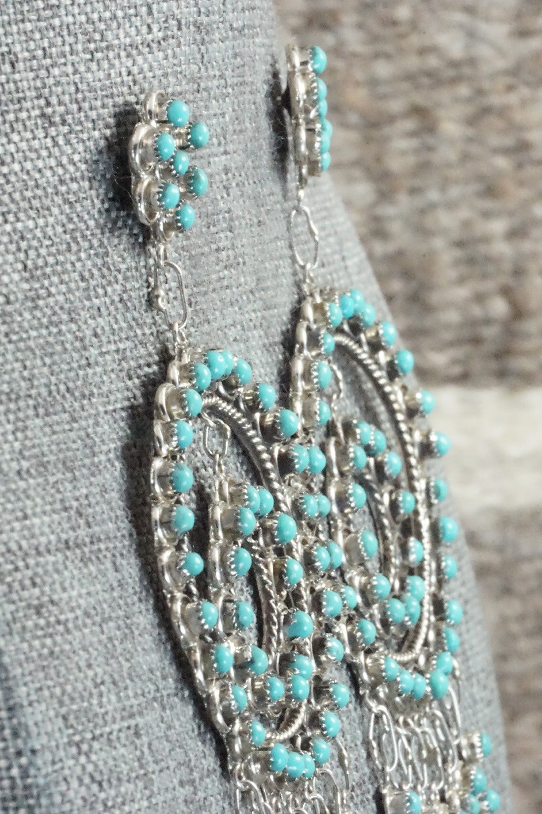 Turquoise & Sterling Silver Earrings - Waylon Johnson