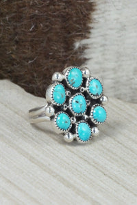 Turquoise & Sterling Silver Ring - Priscilla Reeder - Size 8.75