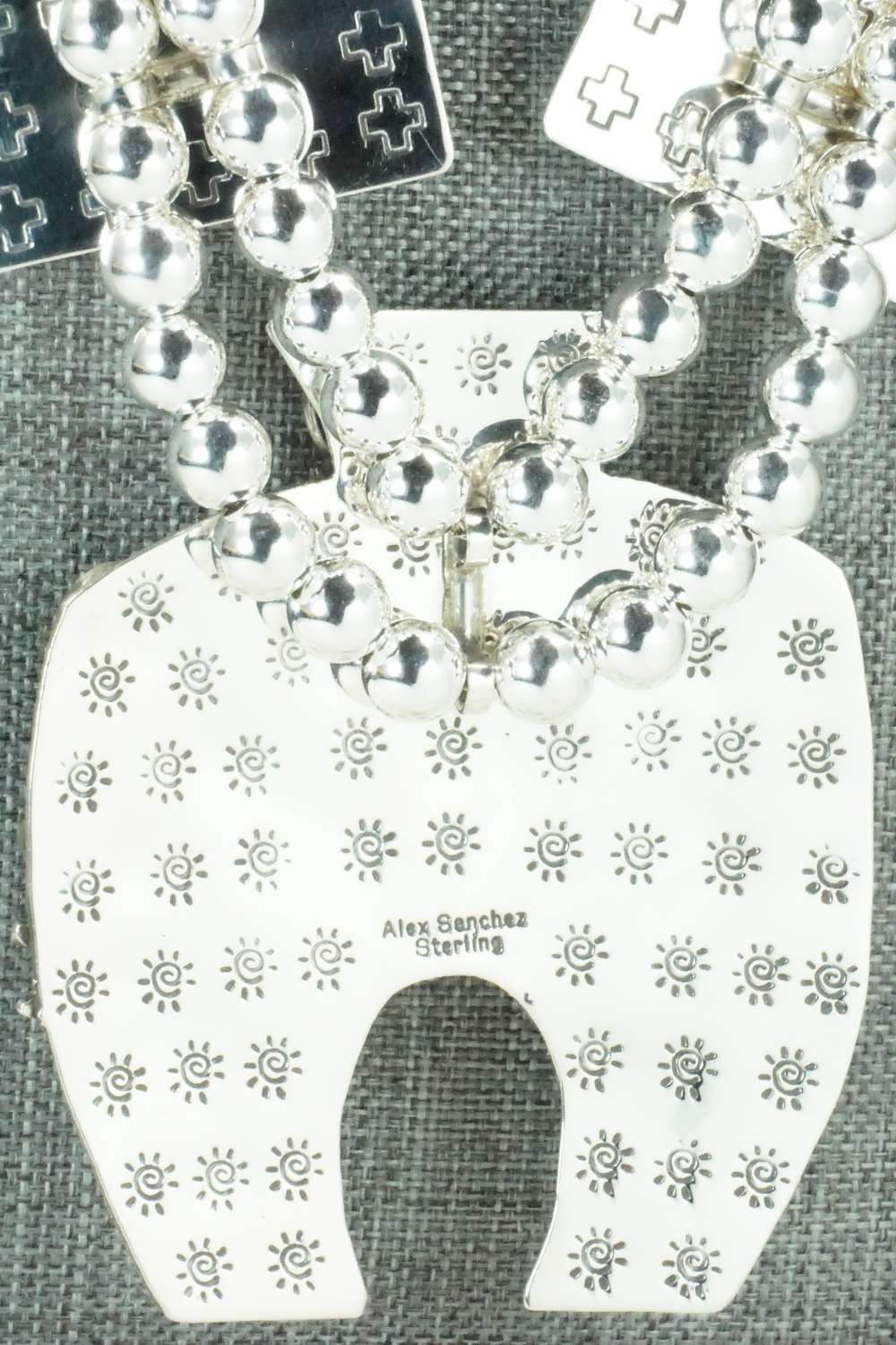 Turquoise & Sterling Silver Squash Blossom Set - Alex Sanchez