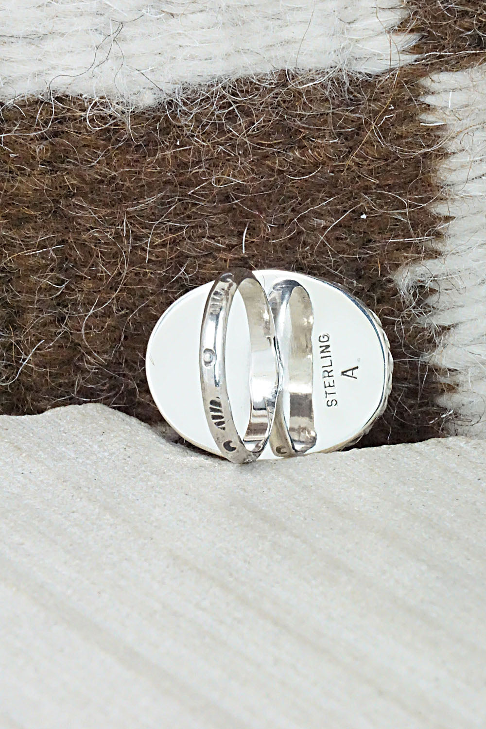Wild Horse & Sterling Silver Ring - Fannie Platero - Size 6