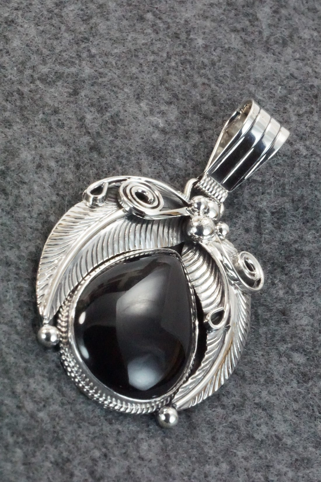 Onyx & Sterling Silver Pendant - Davey Morgan