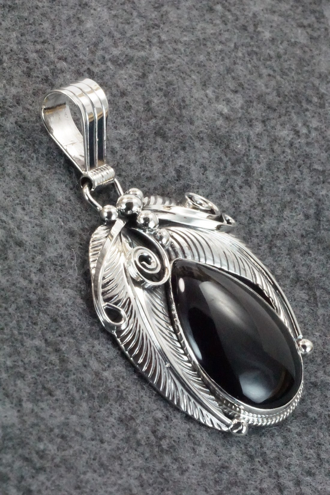 Onyx & Sterling Silver Pendant - Davey Morgan