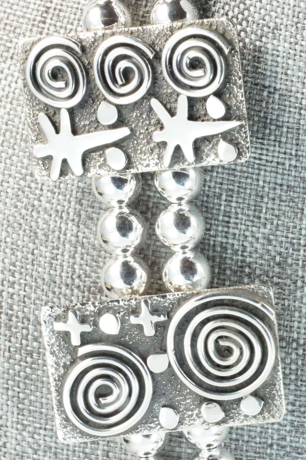 Sterling Silver Squash Blossom Necklace and Earrings - Alex Sanchez
