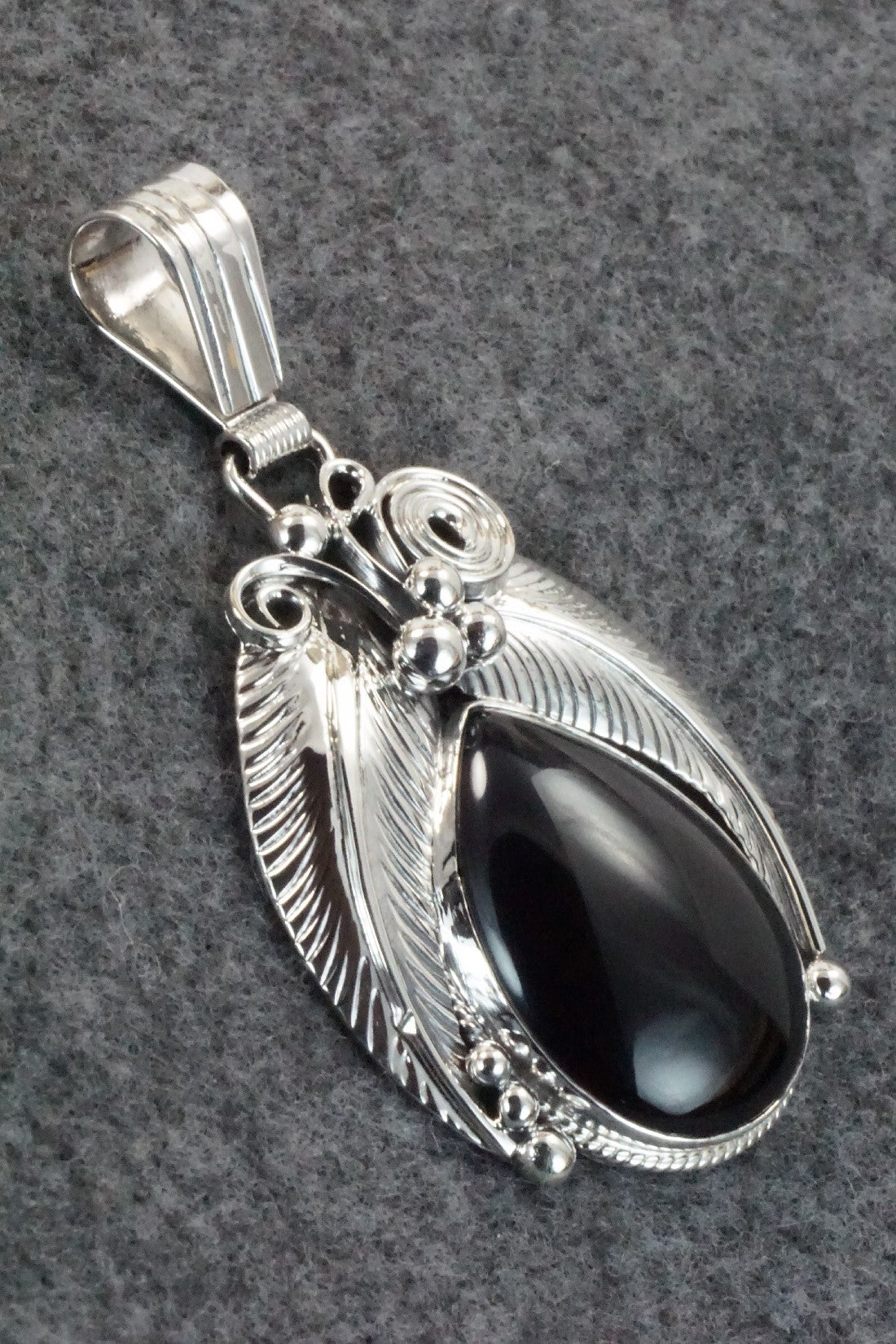 Onyx & Sterling Silver Pendant - Davey Morgan