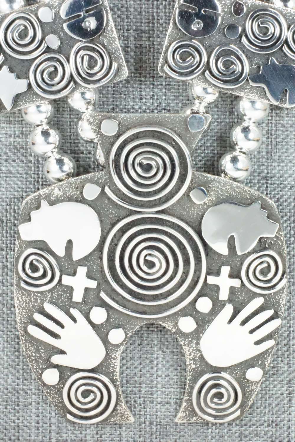Sterling Silver Squash Blossom Necklace and Earrings - Alex Sanchez