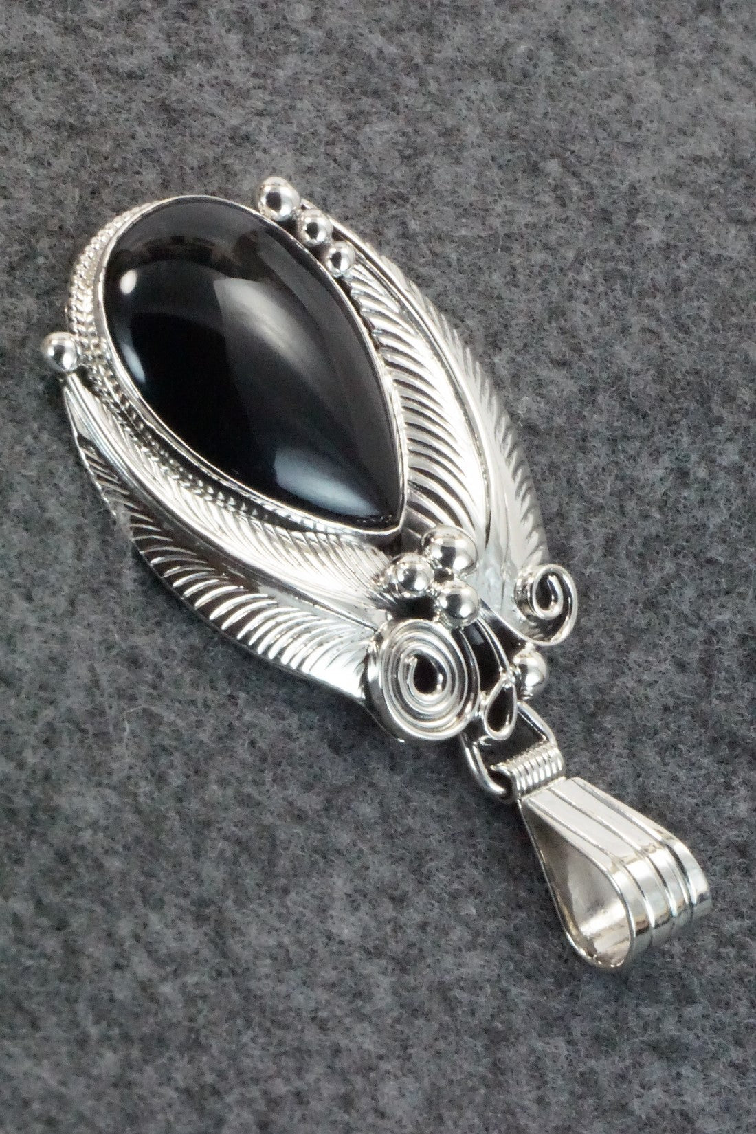 Onyx & Sterling Silver Pendant - Davey Morgan