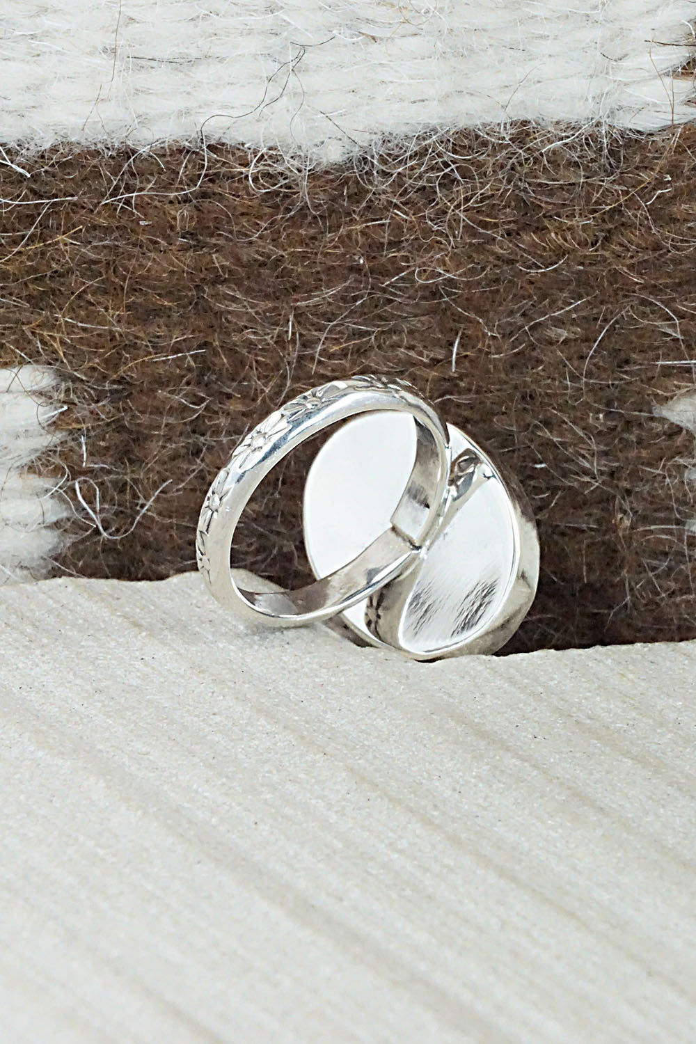 Wild Horse & Sterling Silver Ring - Fannie Platero - Size 7