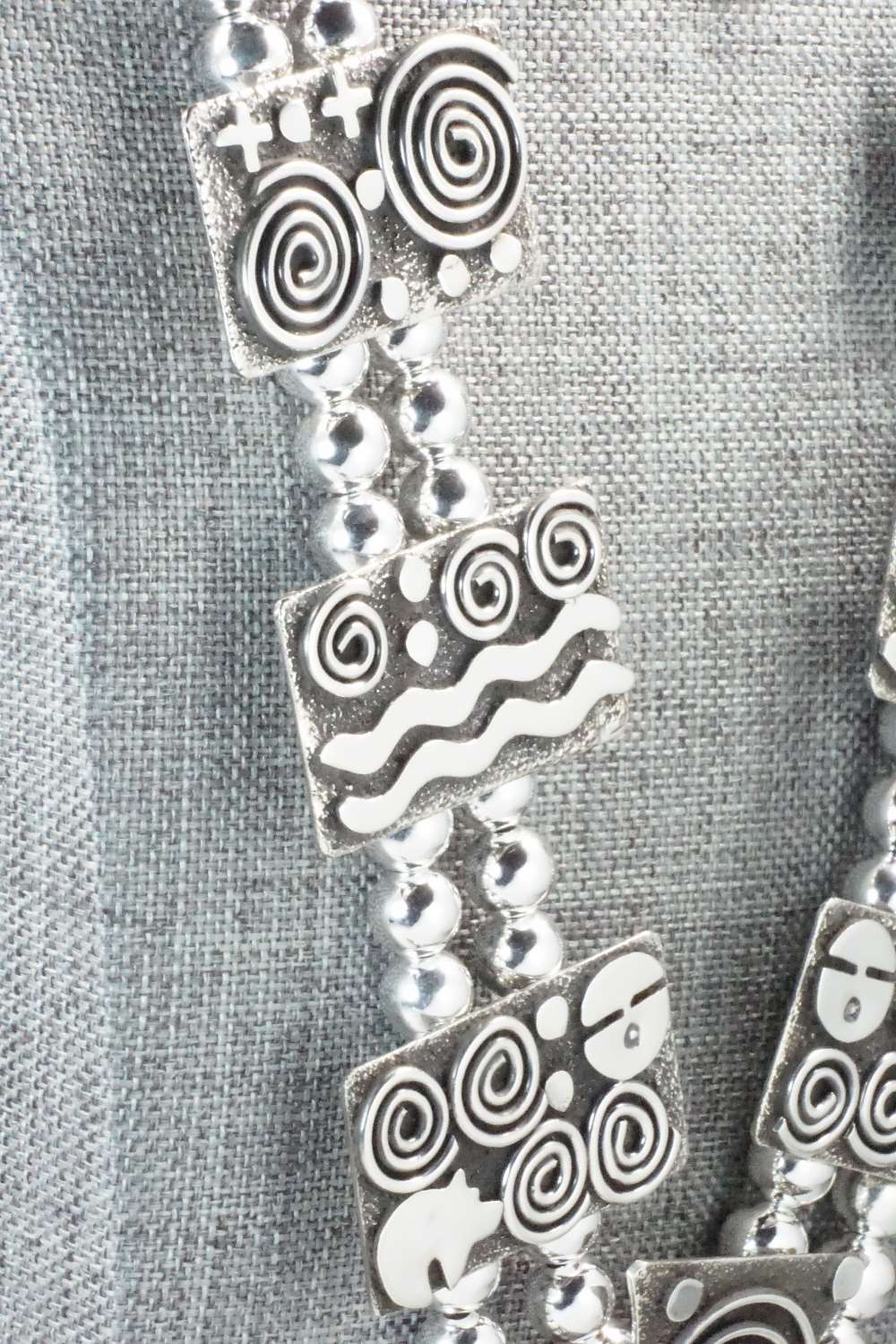 Sterling Silver Squash Blossom Necklace and Earrings - Alex Sanchez