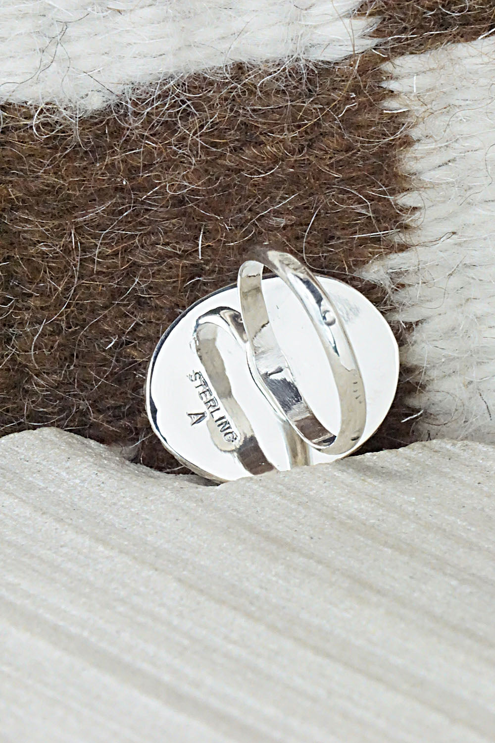 Wild Horse & Sterling Silver Ring - Fannie Platero - Size 8